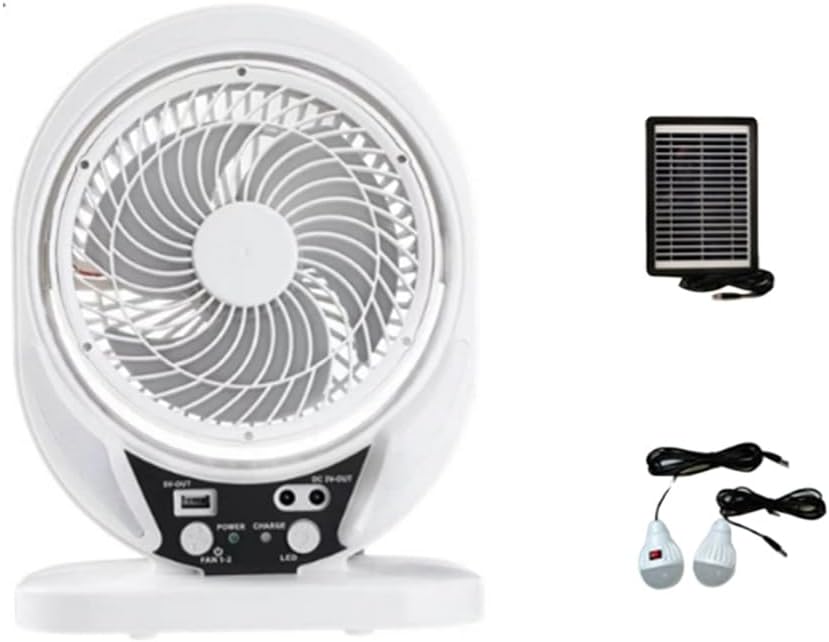 Abanico Solar Recargable Portatil