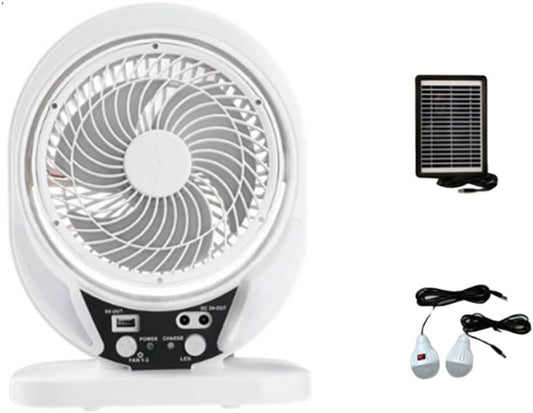 Abanico Solar Recargable Portatil